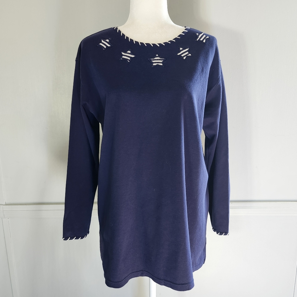 Vintage Chaus | Soft Cotton Minimalist Long Sleeve Tunic